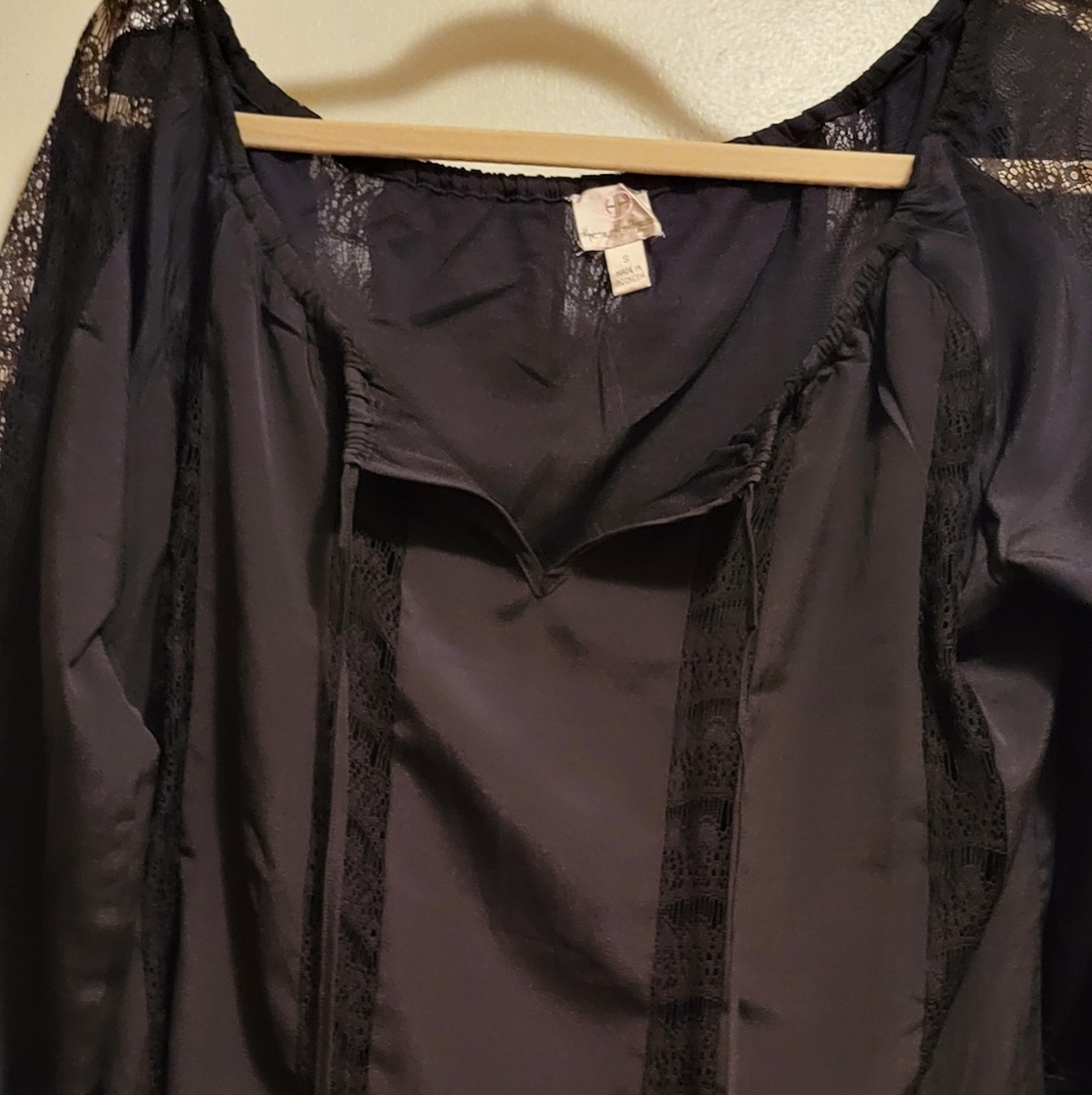 Hot in Hollywood Black Lace Blouse Size S